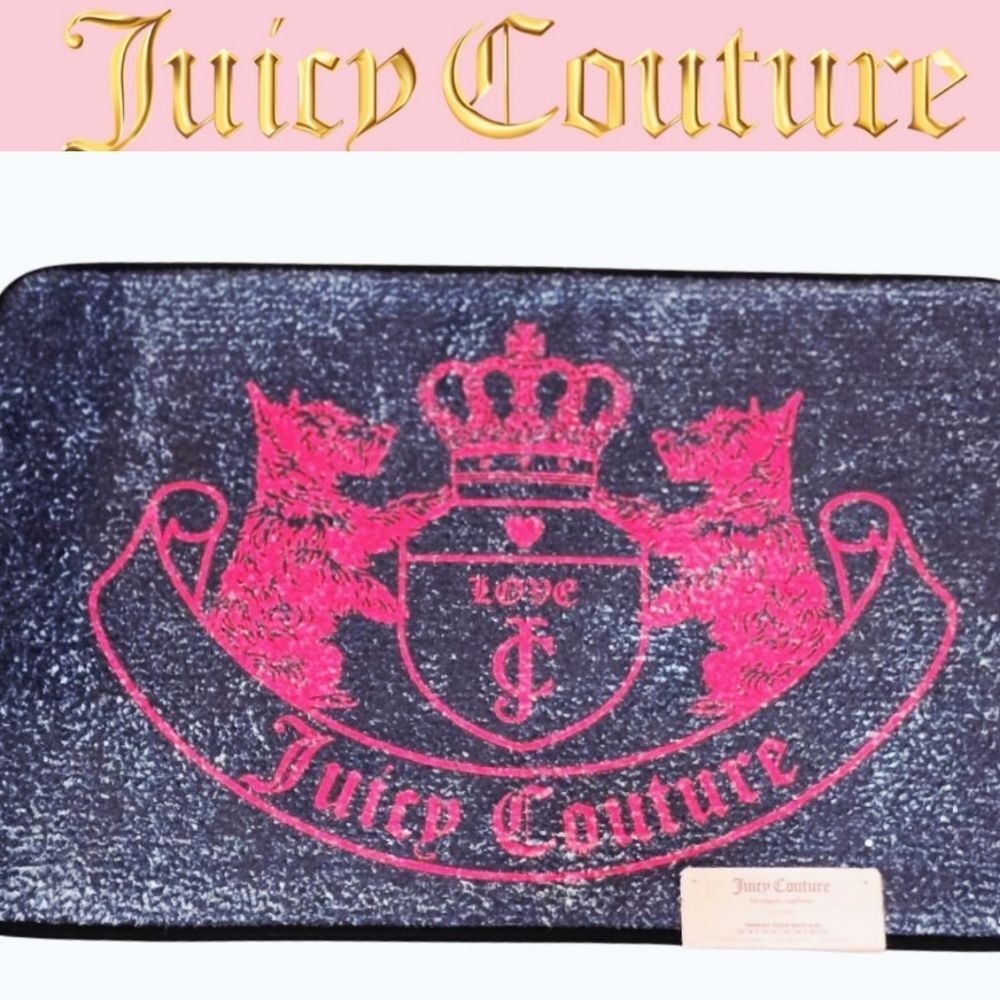 Juicy Couture Home Love JC Scottie Dog Plush Memory Foam Bath Rug